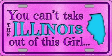 Picture of Smart Blonde LP-9804 Illinois Girl Novelty Metal License Plate - 6 x 12 in.
