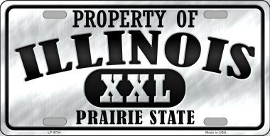Picture of Smart Blonde LP-9754 Property Of Illinois Novelty Metal License Plate - 6 x 12 in.