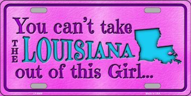Picture of Smart Blonde LP-9809 Louisiana Girl Novelty Metal License Plate - 6 x 12 in.