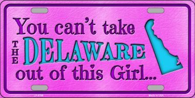 Picture of Smart Blonde LP-9799 Delaware Girl Novelty Metal License Plate - 6 x 12 in.