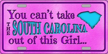 Picture of Smart Blonde LP-9831 South Carolina Girl Novelty Metal License Plate - 6 x 12 in.