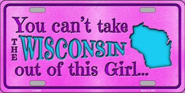 Picture of Smart Blonde LP-9840 Wisconsin Girl Novelty Metal License Plate - 6 x 12 in.