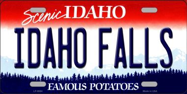 Picture of Smart Blonde LP-9864 Idaho Falls Idaho Background Novelty Metal License Plate - 6 x 12 in.