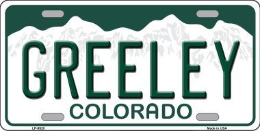 Picture of Smart Blonde LP-9920 Greeley Colorado Background Novelty Metal License Plate - 6 x 12 in.