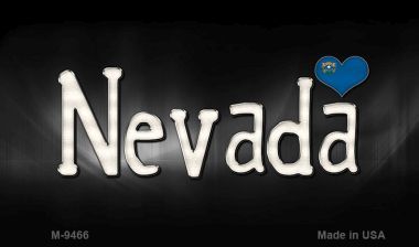 Nevada Flag Script Novelty Metal Magnet M-9466