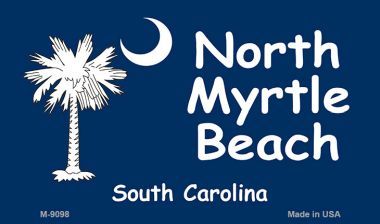 M-9098 North Myrtle Beach Novelty Metal Magnet - 3.5 x 2 in -  Smart Blonde