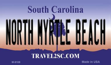 M-9108 North Myrtle Beach Novelty Metal Magnet - 3.5 x 2 in -  Smart Blonde