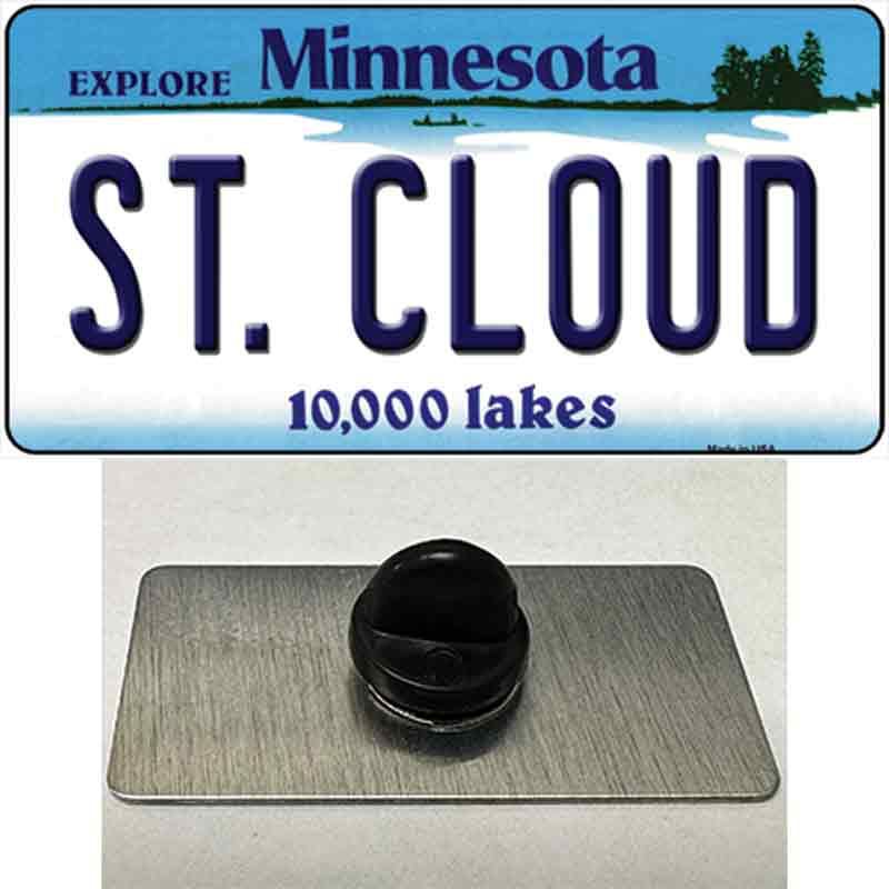 PIN-LP-11040 1.5 x 0.75 in. St Cloud Minnesota State Novelty Rectangle Metal Hat Pin
