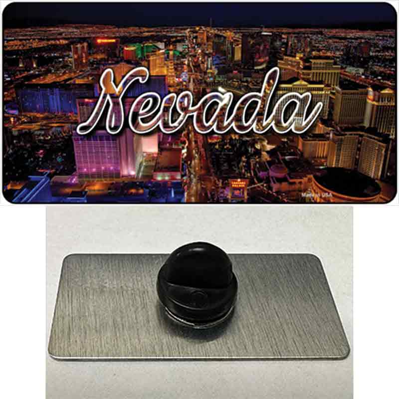 PIN-LP-11614 1.5 x 0.75 in. Nevada City Lights State Novelty Rectangle Metal Hat Pin -  Smart Blonde