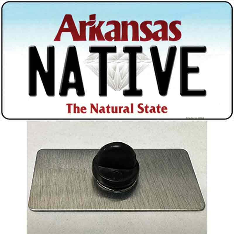 PIN-LP-10055 1.5 x 0.75 in. Native Arkansas Novelty Rectangle Metal Hat Pin