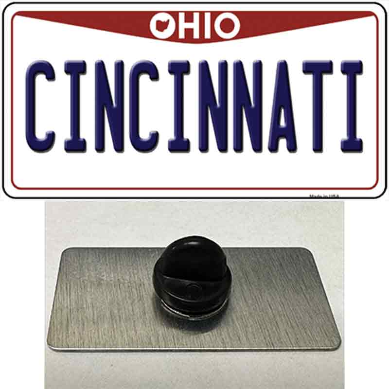 PIN-LP-10068 1.5 x 0.75 in. Cincinnati Ohio Novelty Rectangle Metal Hat Pin