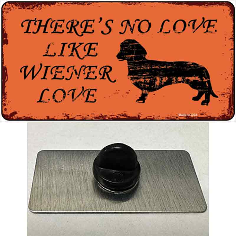 PIN-LP-11687 1.5 x 0.75 in. Wiener Love Novelty Rectangle Metal Hat Pin