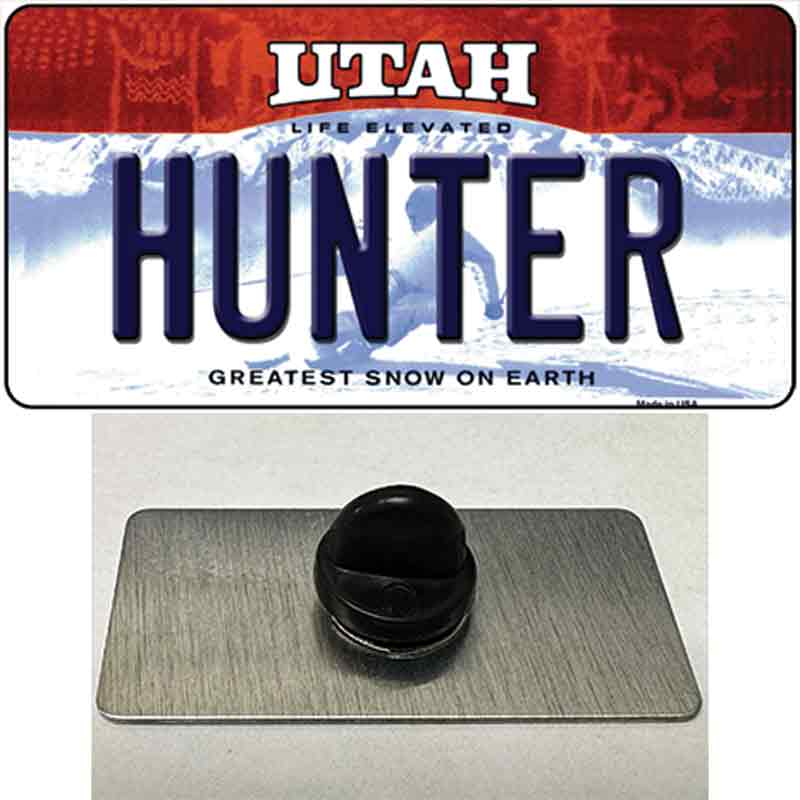 PIN-LP-10221 1.5 x 0.75 in. Hunter Utah Novelty Rectangle Metal Hat Pin