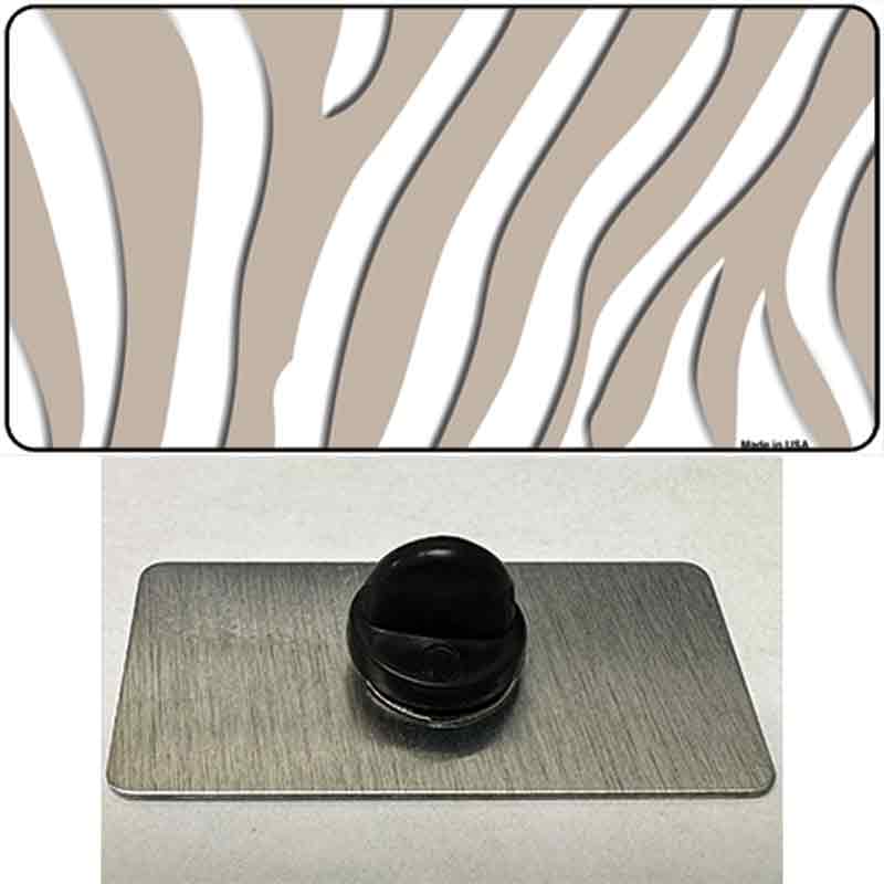 PIN-LP-2912 1.5 x 0.75 in. Tan & White Zebra Novelty Rectangle Metal Hat Pin