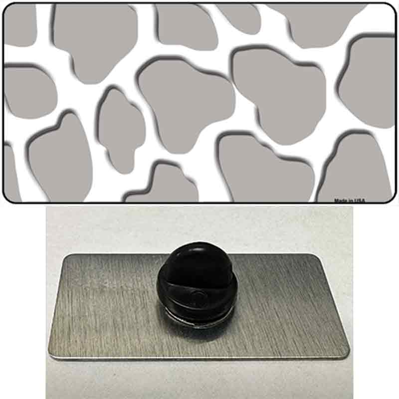 PIN-LP-2943 1.5 x 0.75 in. Grey & White Giraffe Novelty Rectangle Metal Hat Pin