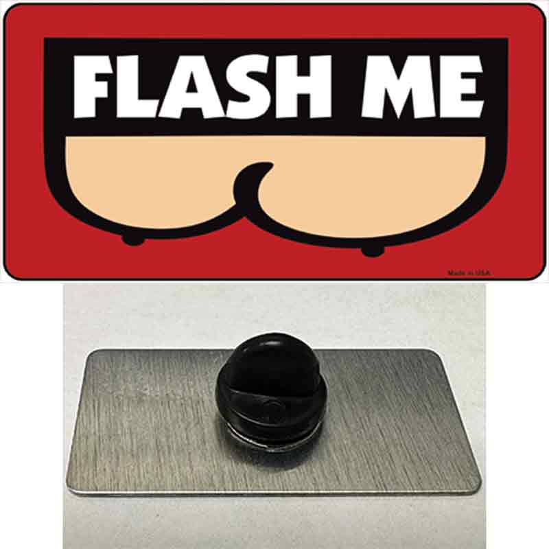 PIN-LP-3463 1.5 x 0.75 in. Flash Me Novelty Rectangle Metal Hat Pin