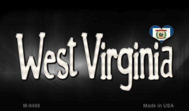 M-9486 West Virginia Flag Script Novelty Metal Magnet - 3.5 x 2 in -  Smart Blonde