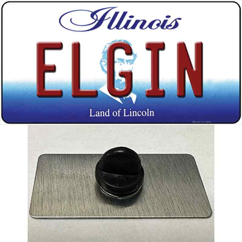 PIN-LP-10285 1.5 x 0.75 in. Elgin Illinois Novelty Rectangle Metal Hat Pin