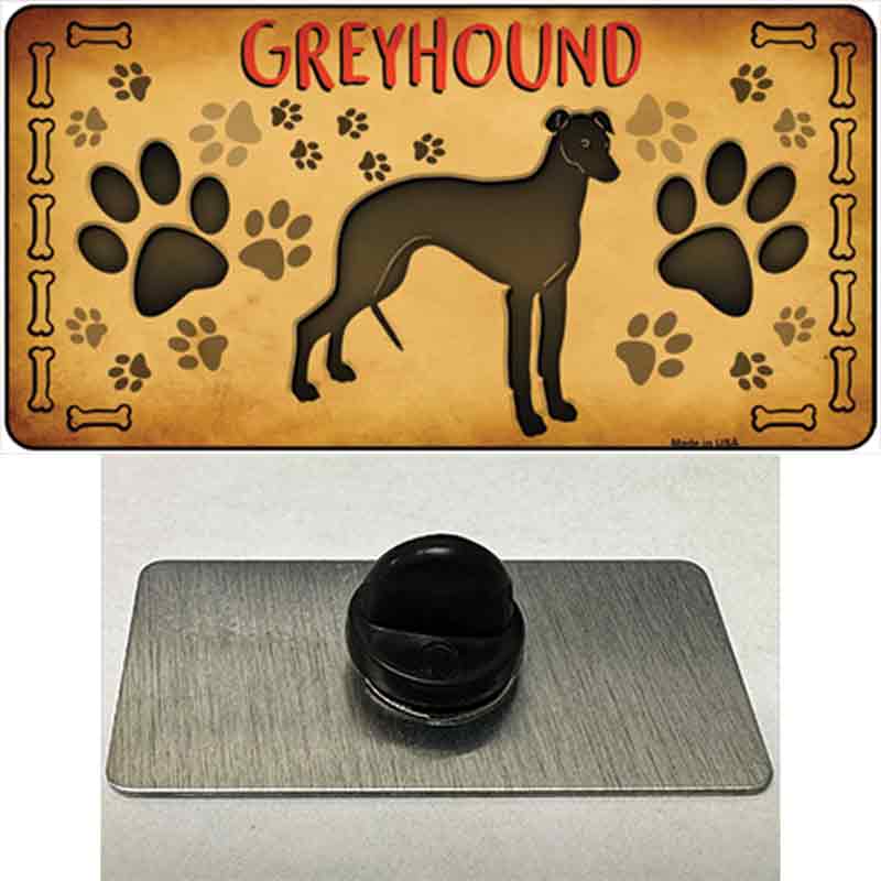 PIN-LP-10448 1.5 x 0.75 in. Greyhound Novelty Rectangle Metal Hat Pin