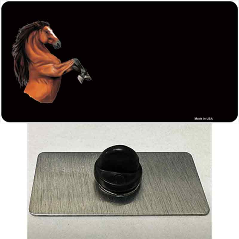 PIN-LP-3762 1.5 x 0.75 in. Horse Offset Novelty Rectangle Metal Hat Pin
