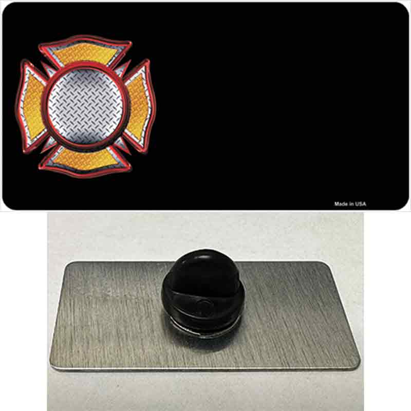 PIN-LP-3776 1.5 x 0.75 in. Fire Maltese Cross Offset Novelty Rectangle Metal Hat Pin