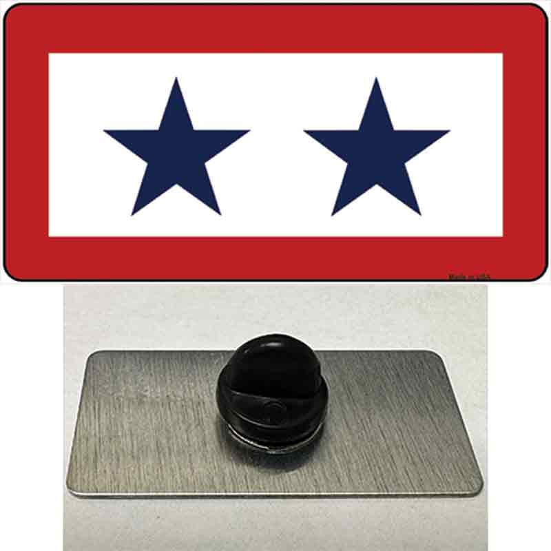 PIN-LP-1449 1.5 x 0.75 in. Blue Star Two Novelty Rectangle Metal Hat Pin