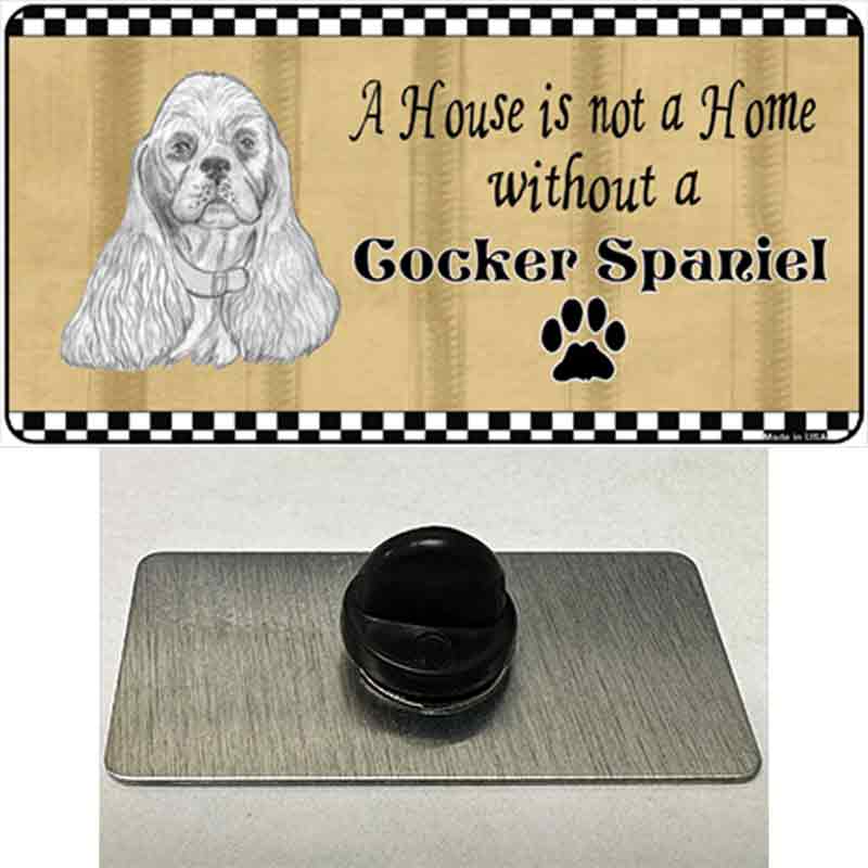 PIN-LP-1700 1.5 x 0.75 in. Pencil Sketch Cocker Spaniel Novelty Rectangle Metal Hat Pin