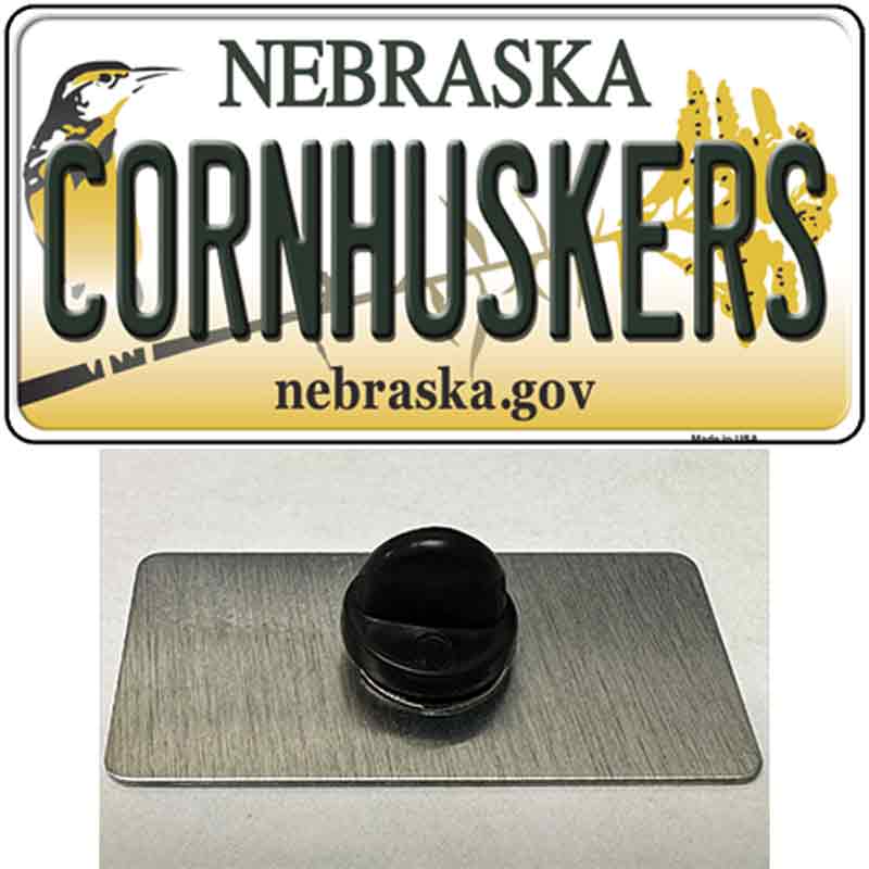 PIN-LP-10579 1.5 x 0.75 in. Cornhuskers Nebraska Novelty Rectangle Metal Hat Pin