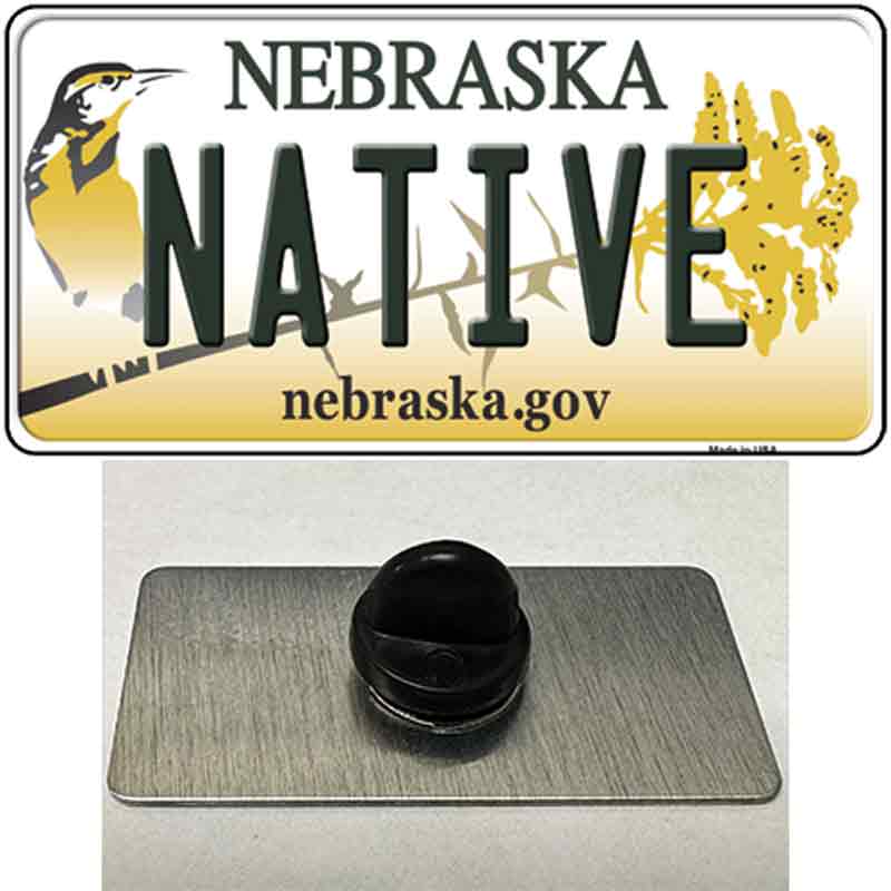 PIN-LP-10599 1.5 x 0.75 in. Native Nebraska Novelty Rectangle Metal Hat Pin
