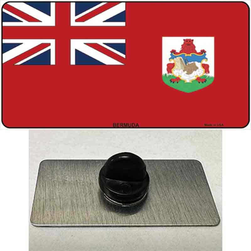 PIN-LP-3973 1.5 x 0.75 in. Bermuda Flag Novelty Rectangle Metal Hat Pin