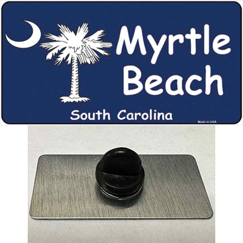 PIN-LP-182 1.5 x 0.75 in. Myrtle Beach Novelty Rectangle Metal Hat Pin