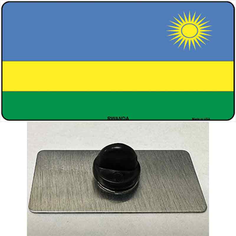 PIN-LP-4131 1.5 x 0.75 in. Rwanda Flag Novelty Rectangle Metal Hat Pin