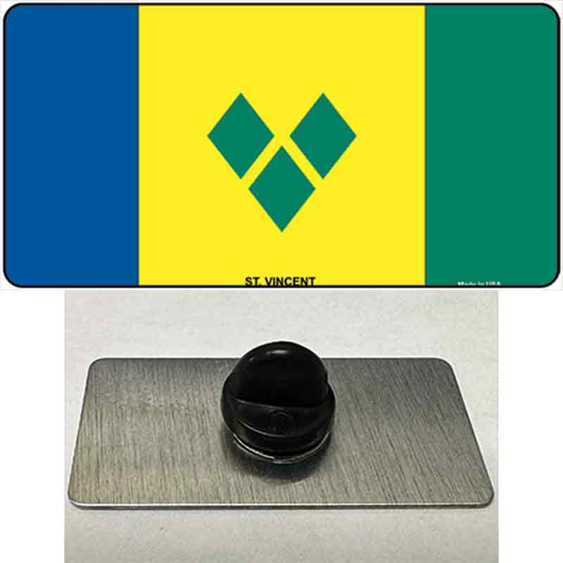 PIN-LP-4152 1.5 x 0.75 in. St Vincent Flag Novelty Rectangle Metal Hat Pin