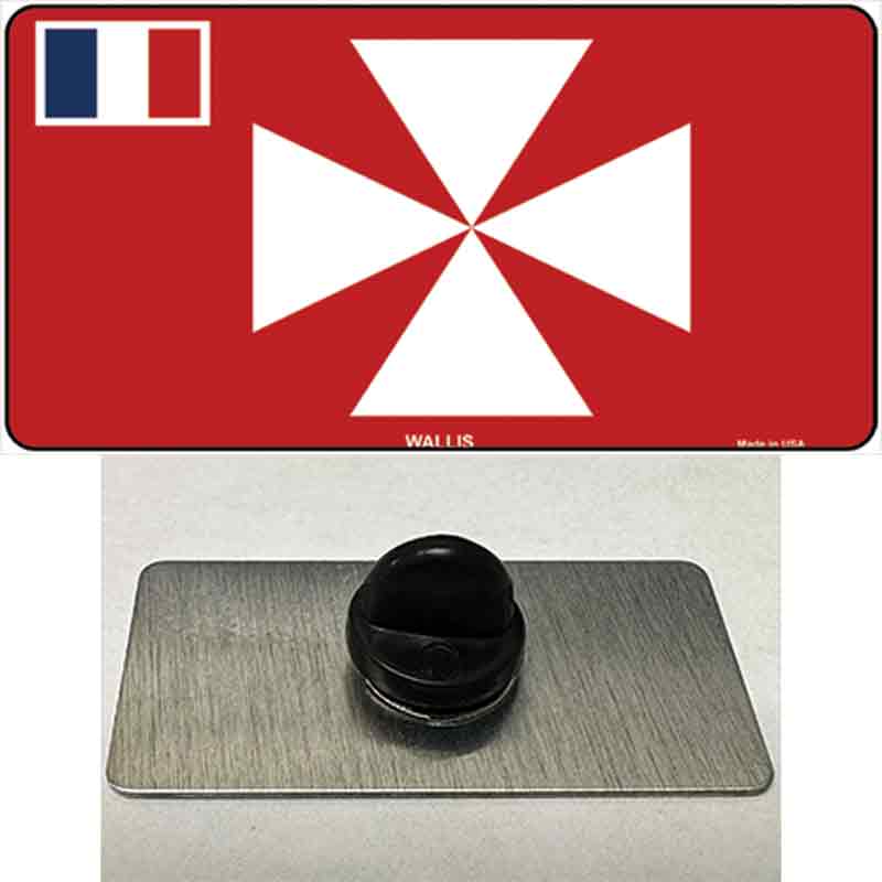 PIN-LP-4177 1.5 x 0.75 in. Wallis Flag Novelty Rectangle Metal Hat Pin