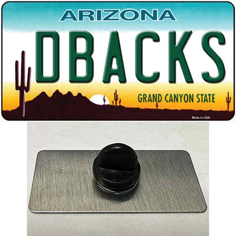 PIN-LP-2100 1.5 x 0.75 in. Dbacks Arizona State Novelty Rectangle Metal Hat Pin