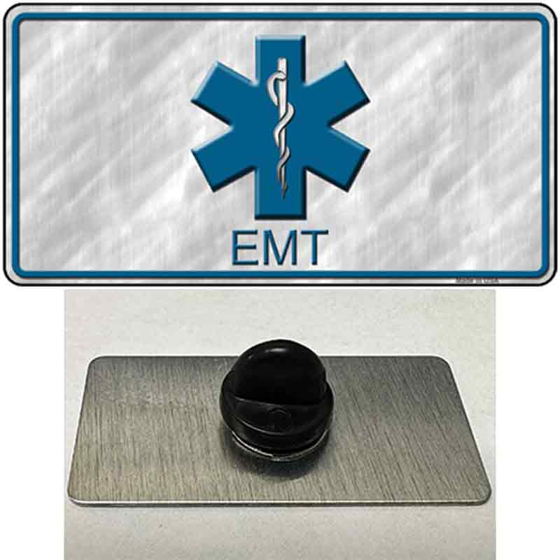PIN-LP-2132 1.5 x 0.75 in. EMT Novelty Rectangle Metal Hat Pin