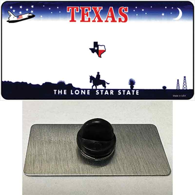 PIN-LP-2258 1.5 x 0.75 in. Texas State Blank Novelty Rectangle Metal Hat Pin