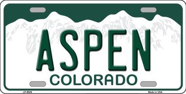 Picture of Smart Blonde LP-9926 Aspen Colorado Background Novelty Metal License Plate - 6 x 12 in.