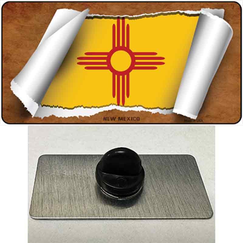 PIN-LP-9037 1.5 x 0.75 in. Mexico Flag Scroll Novelty Rectangle Metal Hat Pin