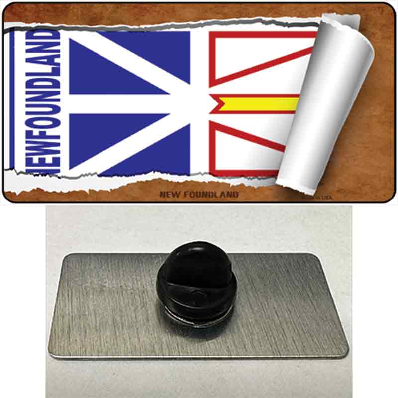 PIN-LP-9080 1.5 x 0.75 in. foundland Flag Scroll Novelty Rectangle Metal Hat Pin