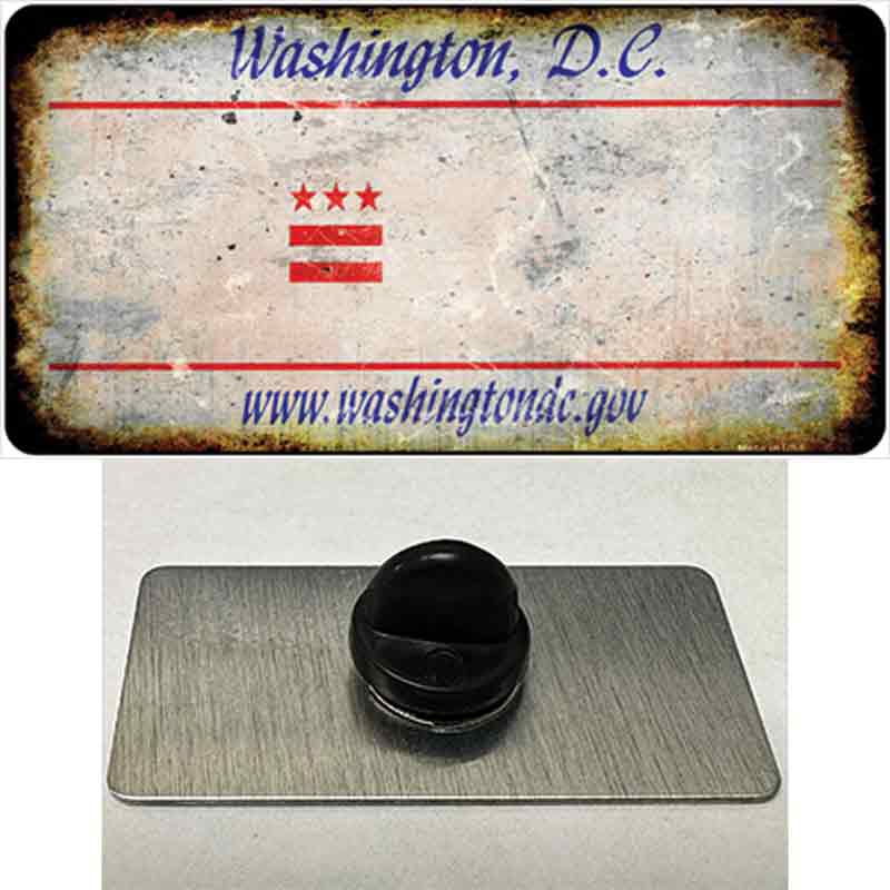 PIN-LP-8124 1.5 x 0.75 in. Washington DC Rusty Blank Novelty Rectangle Metal Hat Pin