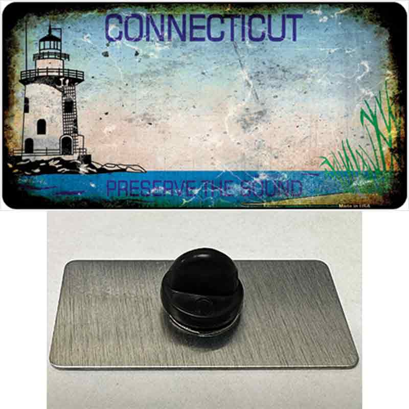 PIN-LP-8170 1.5 x 0.75 in. Connecticut Preserve Rusty Blank Novelty Rectangle Metal Hat Pin