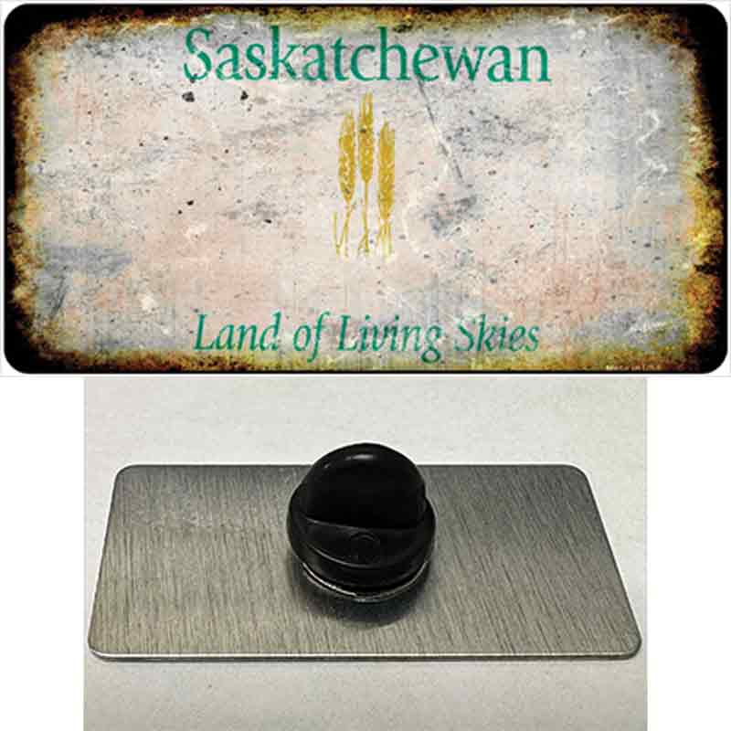 PIN-LP-8186 1.5 x 0.75 in. Saskatchewan Rusty Blank Novelty Rectangle Metal Hat Pin