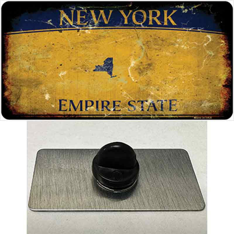PIN-LP-8192 1.5 x 0.75 in.   York Yellow Rusty Blank Novelty Rectangle Metal Hat Pin