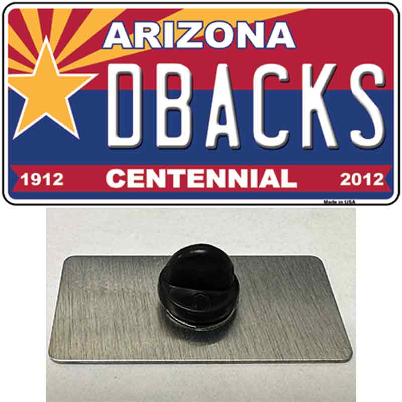 PIN-LP-1818 1.5 x 0.75 in. Arizona Centennial Dbacks Novelty Rectangle Metal Hat Pin