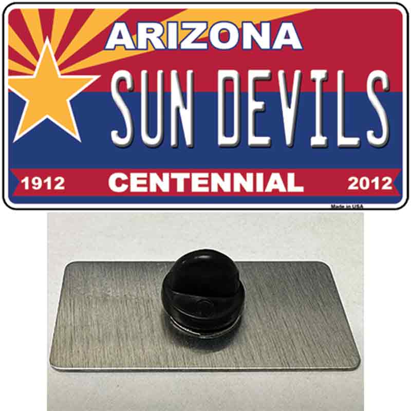 PIN-LP-1825 1.5 x 0.75 in. Arizona Centennial Sun Devils Novelty Rectangle Metal Hat Pin