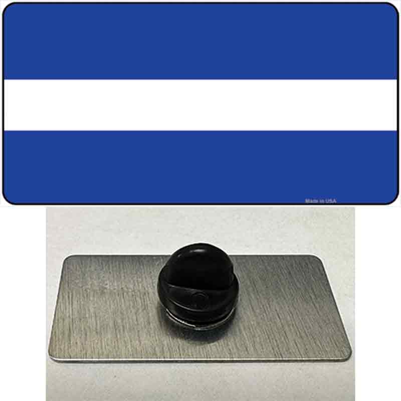 PIN-LP-9414 1.5 x 0.75 in. Thin White Line On Blue Novelty Rectangle Metal Hat Pin