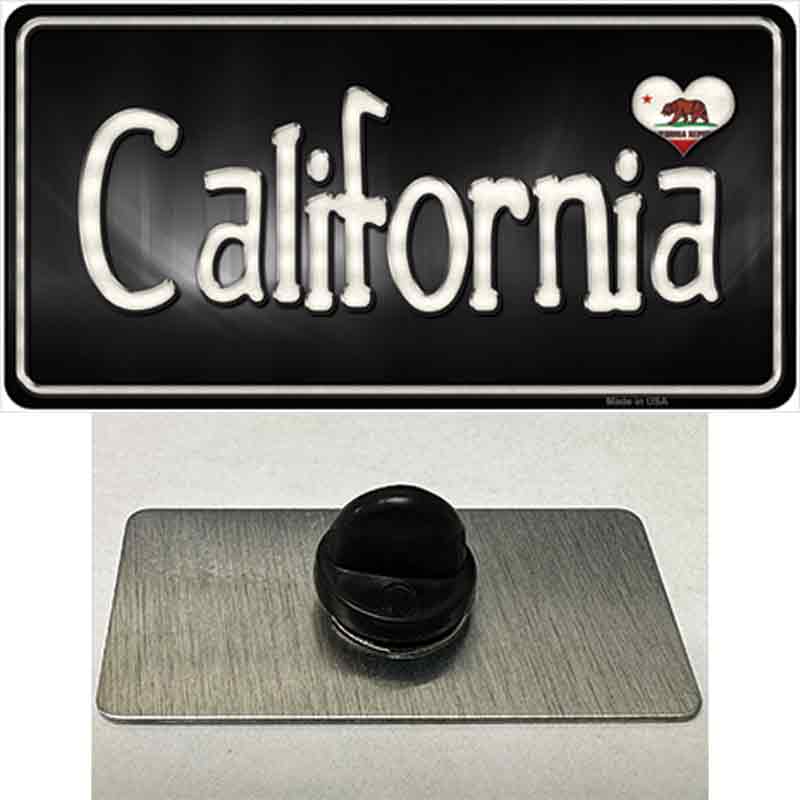 PIN-LP-9443 1.5 x 0.75 in. California Flag Script Novelty Rectangle Metal Hat Pin