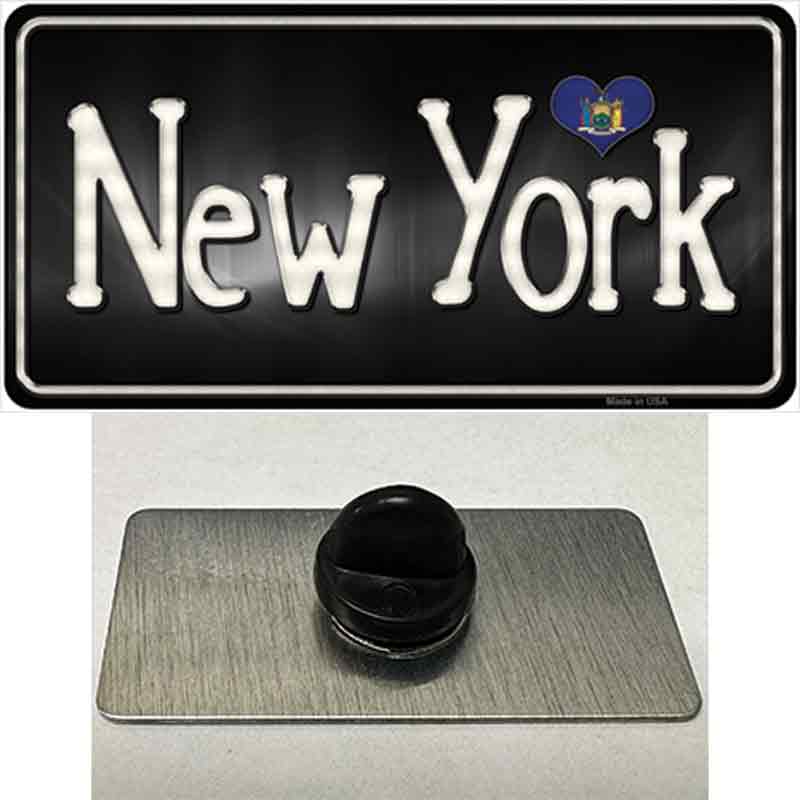 PIN-LP-9470 1.5 x 0.75 in.   York Flag Script Novelty Rectangle Metal Hat Pin
