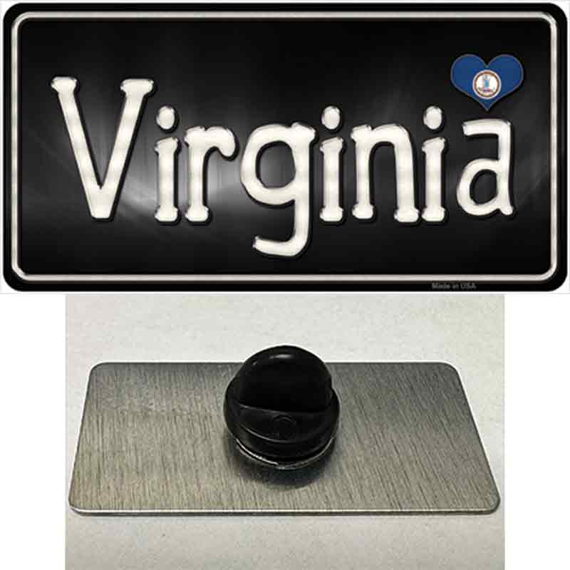 PIN-LP-9484 1.5 x 0.75 in. Virginia Flag Script Novelty Rectangle Metal Hat Pin